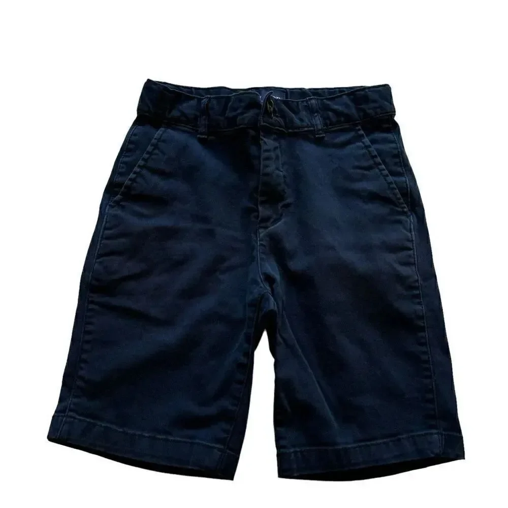 The Children’s Place Navy Pull On Adjustable Waist School Uniform Soft Short Pan